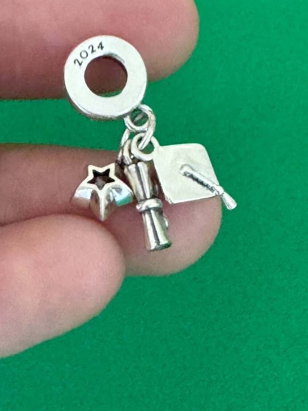 Authentic Pandora 2024 Graduation Triple Dangle Charm